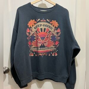 Natural Life Oversized Crew Sweatshirt L